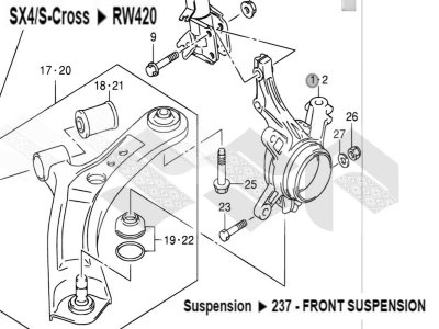 Поворотный кулак передний правый, suzuki SX-4, 45111-79J51-ZerustExust 