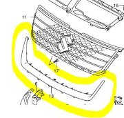 ХРОМ РЕШЕТКИ РАДИАТОРА, SUZUKI GRAND VITARA, 71742-65J01-0PG