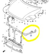ЧАСТЬ РАМКИ ПЕРЕДНЕЙ ЛЕВОЙ ФАРЫ, SUZUKI SWIFT, 58260-63J00