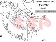 Панель передняя вертикальная левая suzuki Grand Vitara, 58160-65J00-FP