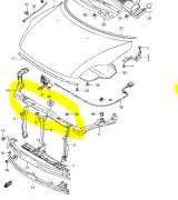 ПОПЕРЕЧИНА ПЕРЕДНЯЯ МЕТАЛИЧЕСКАЯ, SUZUKI SWIFT, 58230-62J00
