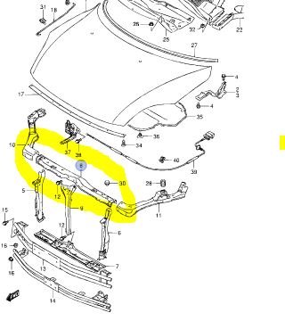 ПОПЕРЕЧИНА ПЕРЕДНЯЯ МЕТАЛИЧЕСКАЯ, SUZUKI SWIFT, 58230-62J00 ПОПЕРЕЧИНА ПЕРЕДНЯЯ МЕТАЛИЧЕСКАЯ, SUZUKI SWIFT